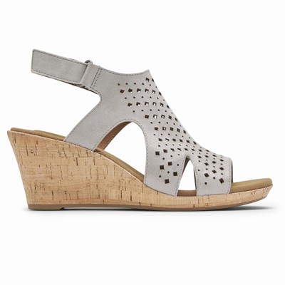 Rockport Briah Hood Slingback Wedges Damen Weiß FUR-830549
